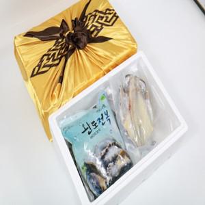 프리미엄 완도전복우럭선물세트 활전복9미1kg반건조우럭3마리