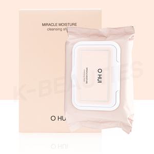 오휘 미라클 모이스처 클렌징 시트 60매 (클렌징 티슈) / 핑크 베리어