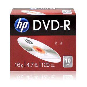HP 공디스크 DVD-R 케이스 16X4.7GB 10P 컴퓨터 CD (WFHOM2K)