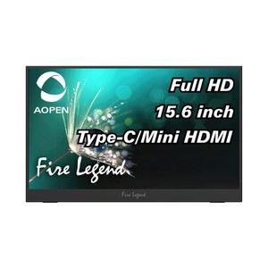AOPEN BY Acer호환 16PM1Q ABMIUZX 15.6인치 FHD 1920 X 1080 IPS 휴대용 모니터 | 울트라 슬림 디자인 노트북 PC MAC I 2 USB 3.1 타입 C 포트용 외부 모니터, 1 미니 HDMI 및 마이크로