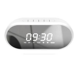 스마텍 블루투스 스피커 FM 라디오 알람시계 미러 LED