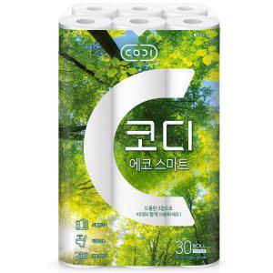 코디 에코스마트 화장지 22m 3겹 30롤