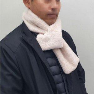 넥워머 베이지 목도리 부드러운 인조 고리 털