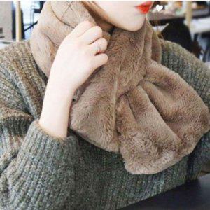 목도리용품 색 목도리 고리 데일리 털 숏 워머 개