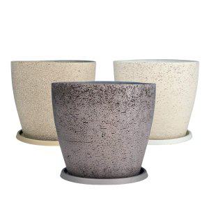 피클레온 스톤 스타일 원형 화분 (소) 23x20cm