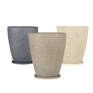 피클레온 스톤 스타일 원형 화분 (중) 22x25cm