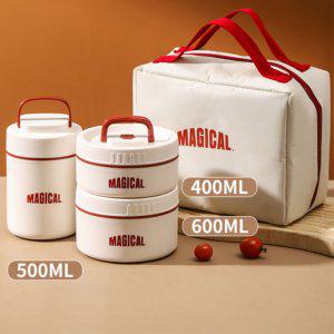 반리코 보온도시락 400ml+500ml+600ml 직장인점심 (반품불가)