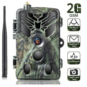 2G SMS MMS SMTP 트레일 카메라 20MP 1080P 무선 사냥 야생 동물 카메라 120 감지 범위 모션 야간 투시경 방수