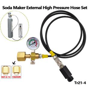 홈브루 외부 고압 호스 CO2 이산화탄소 탱크, 소다스트림 기계용, W21.8-14 CGA320 탱크