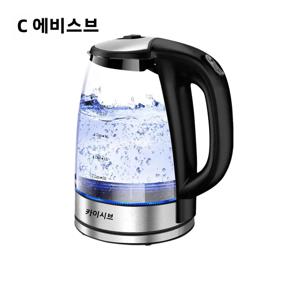 DEVISIB 2L 대용량 전기 주전자, 2200W LED 표시기, 탈착식 필터 유리 본체, 커피 차 온수 보일러용