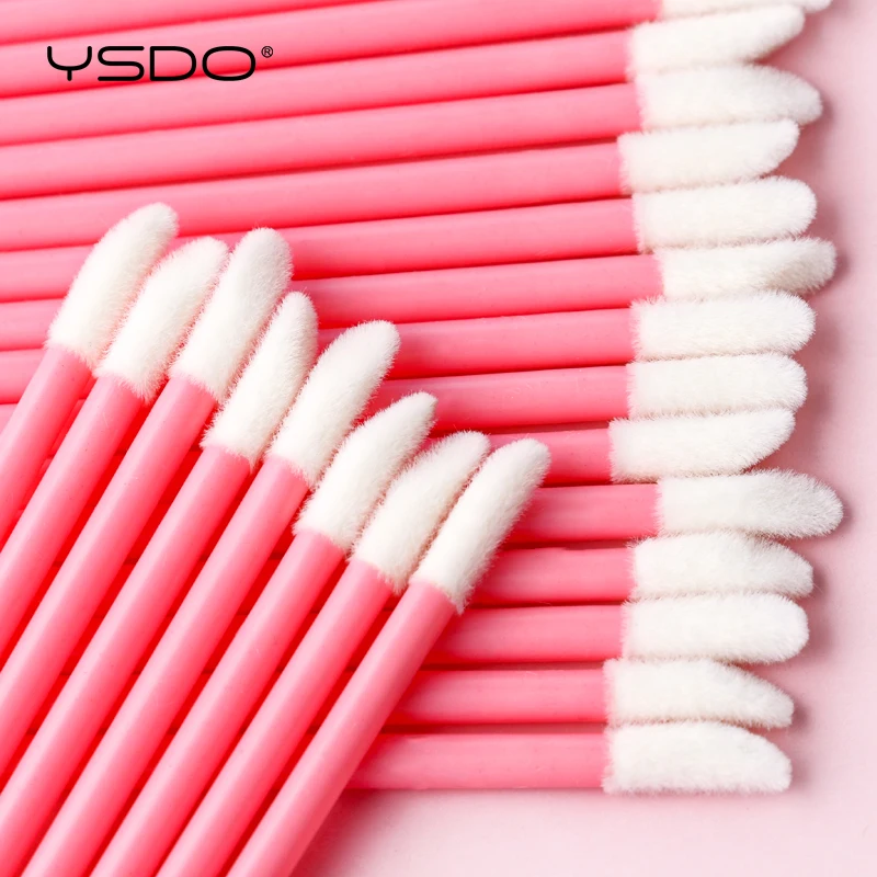 5/50/100 Pcs 립 브러쉬 일회용 화장품 립 브러쉬 립스틱 립 글로시 완드 클리너 애플리케이터 아이 섀도우 메이크업 브러쉬 도구