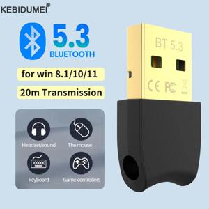 USB 블루투스 5.3 동글 어댑터 PC 스피커 무선 마우스 키보드 음악 오디오 수신기 송신기 블루투스