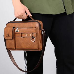 패션 남자 어깨 휴대용 PU 가죽 핸드백 비즈니스 서류 가방 여행 남자 Crossbody 가방 브랜드 품질 남자 가방 bolsas sac