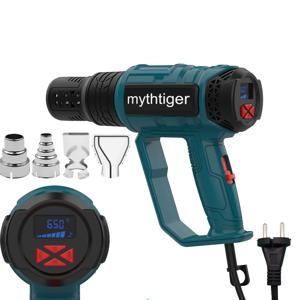 220V EUPLUG 산업용 히트 건 헤어 드라이어 건설 2000W 뜨거운 공기 총 납땜 용 공기 건조기 열 송풍기 수축 포장