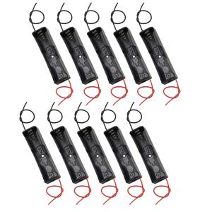 와이어 번들이 포함된 18650 배터리 케이스 홀더, 10PCS DIY 배터리 보관함, 18650 1 베이 셀 배터리 홀더, 1 슬롯 10pcs