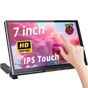 IPistBit MIPI IPS TFT DSI 터치스크린 모니터, LCD 디스플레이 화면, 라즈베리 파이 5, 4, B, 3, B +, A +, 7 인치, 800*480