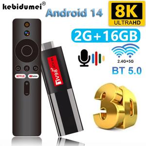 HD 8K 안드로이드 14 ATV 스마트 TV 스틱 지원 비디오 4K BT5.0 WiFi 6 Allwinner H618 쿼드 코어 Cortex A53 음성 원격 스마트 TV 박스