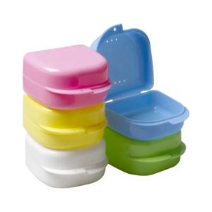 50pcs Lagre 치과 교정 치과 리테이너 상자 플라스틱 교정기 리테이너 케이스 틀니 상자 틀니 보호 케이스