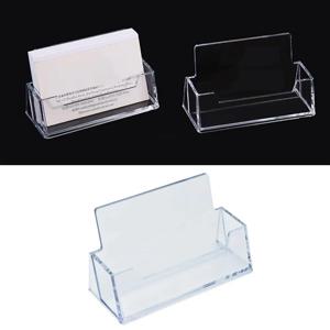 1Pc 새로운 지우기 책상 선반 상자 스토리지 디스플레이 스탠드 아크릴 플라스틱 투명 데스크탑 명함 홀더 장소 카드 홀더