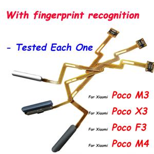 Xiaomi Poco X3 Pro M3 F3 / M4 Pro 4G 홈 버튼 지문 메뉴 반환 키 센서 플렉스 케이블 용 지문 스캐너