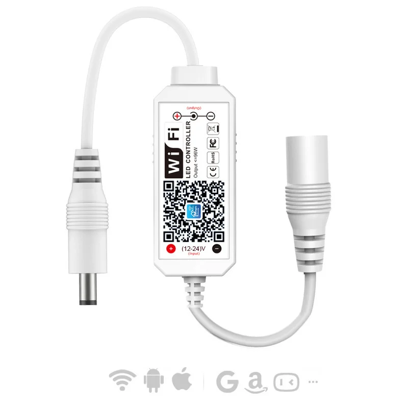 매직 홈 Wifi LED 스트립 라이트 컨트롤러 단색 테이프 조명용 APP 음성 제어 Alexa Google 홈으로 조광기 작업