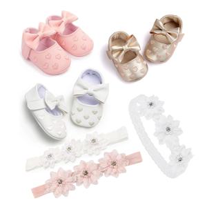 신생아 아기 소녀 신발 Bibs 양말 머리띠 0 3 6 개월 세례 선물 아기 소녀 흰색 Bibs Christening 신발 양말 유아