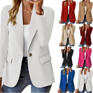 긴 소매 카디건 정장 재킷 여성 코트 Moda Mujer Blazer Feminino 폴리 에스터 Casaco Feminino Ropa Dama 겨울 의류 여성