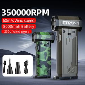 전기 공기 터보 팬 휴대용 터보 제트 팬 350000 RPM 휴대용 브러시리스 모터 먼지 팬 무선 먼지 제거제 제설기 도구