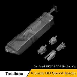 Tactifans 전술 Airsoft 플라스틱 BB 컴팩트 스피드 로더 4.5MM/.177 BB 로더 페인트 볼 액세서리 사냥을위한 250 라운드