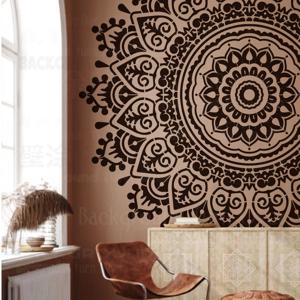 150cm - 230cm 그림 석고 장식 장식 템플릿을위한 벽 스텐실 퍼티 Larges Giant Mandala Huge Round S443