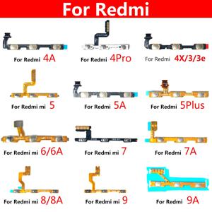 전원 볼륨 버튼 위로 아래로 키 플렉스 케이블 Xiaomi Redmi 10 4 Pro 5 Plus 3/3S 4A 4X 5A 5 6/6A 9A 8A K30 8 9