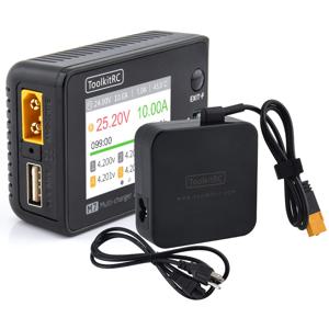 ToolkitRC M7 200W 10A DC 밸런스 충전기/방전기 ADP100 어댑터(EU/US) 1-6S Lipo LiHV LiFe Lion RC 배터리용