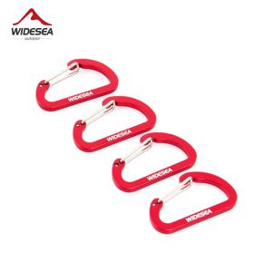 Widesea 4pcs 캠핑 하이킹 등산 버클 알루미늄 합금 코드 버클 장비 야외 텐트 액세서리