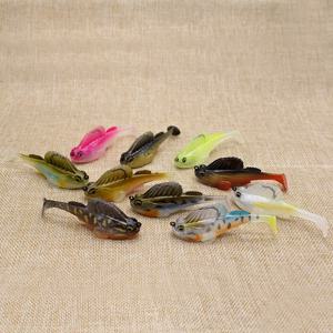 1pcs 실리콘 다크 슬리퍼 워 블러 낚시 미끼 7g 14g 싱킹 소프트 루어 지그 후크 Swimbaits Bass Shad for Perch Tackle