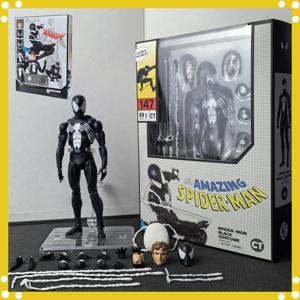 CT 1/12 놀라운 스파이더맨 MAFEX 147 S.H.Figuarts 스파이더맨 독 공생 블랙 슈트 애니메이션 액션 피규어 6