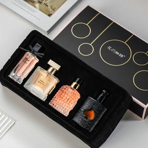 선물 상자 4 피스 세트 여성 향수 스프레이 105ml 꽃 향기 지속 향수 페로몬 오 드 향수 남성 쾰른 Balminess