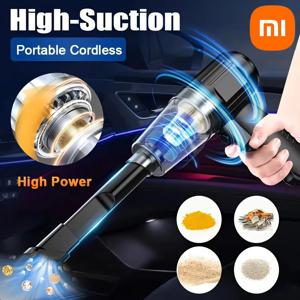 Xiaomi 9000pa 120w 무선 미니 자동차 진공 청소기 고전력 자동차 홈 듀얼 사용 휴대용 먼지 송풍기 소형 애완 동물 헤어 드라이어 새로운