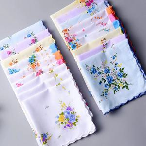 여성용 꽃 손수건, 빈티지 코튼, 자수 나비 꽃, 행키 꽃, 숙녀 손수건, 5 개, 30x30cm