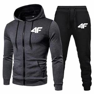 가을 겨울 남성 Tracksuit 조깅 운동복 2 조각 세트 스포츠 지퍼 자켓 + 러닝 바지 정장 캐주얼 인쇄 의류