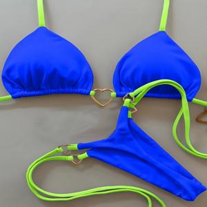 Para Praia 여성용 단색 브라질 비키니, 마이크로 수영복, T백 수영복, 섹시한 비키니, 2025 티팬티 비키니 세트, 목욕 세트, 6 가지 색상