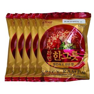 팔도 노브랜드 라면 한그릇 얼큰하고 진한 맛 115g x 5개