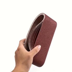 10 개/대 533*75mm 샌딩 벨트 60-240 그릿 목재 부드러운 금속 연마 사포 벨트 샌더 연마 도구 용 연마 밴드