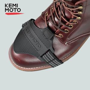 KEMIMOTO 오토바이 신발 커버 가드 오토바이 기어 시프트 패드, 조정 가능한 내구성 부츠 보호대, 미끄럼 방지 기어 시프터