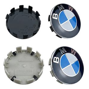 4PCS 휠 센터 캡 68mm 56mm 파란색 흰색 Hubcap BMW E46 E90 E30 F10 F30 X5 X3 E39 F25 E60 E91 E87 M 자동차 액세서리