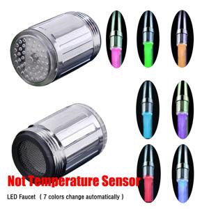 LED 글로우 샤워 탭 수도꼭지 노즐 헤드 7 색 변경 홈 욕실 주방 LED 수도꼭지 스트림 라이트, 참신한 빛