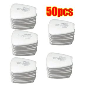 20-10Pack 5N11 프리 필터 교체 가능한 면 필터 6000/7000 먼지 가스 마스크 화학 호흡기 용 먼지 미립자 필터