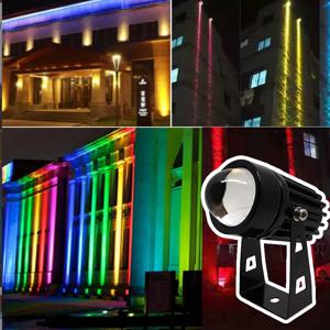 야외 LED 벽 스포트라이트 5W 9W 12W 홈 조경 조명 110V 220V 빨간색 녹색 파란색 RGB 원격 조명 방수 한 빔