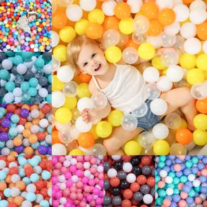 새로운 100Pcs 색상 아기 플라스틱 공 어린이 친환경 재미 있은 물 풀 바다 파도 공 투명 구덩이 야외 텐트 장난감