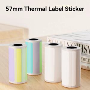 57MM 롤 감열지 자체 접착 인쇄 라벨 용지 스티커 T02/M02 용 paperang 용 포켓 열전 사 미니 프린터 용