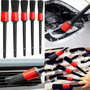 1pcs/5pcs 자세히 브러쉬 세트 자동차 브러쉬 자동차 자세히 브러시 자동 청소 대시 보드 공기 배출구 휠 워시 유지 보수 도구